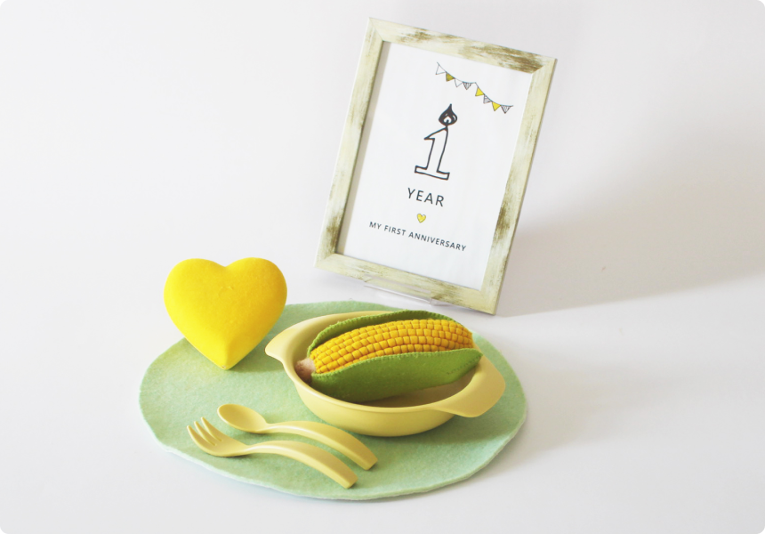 １歳を祝う食器