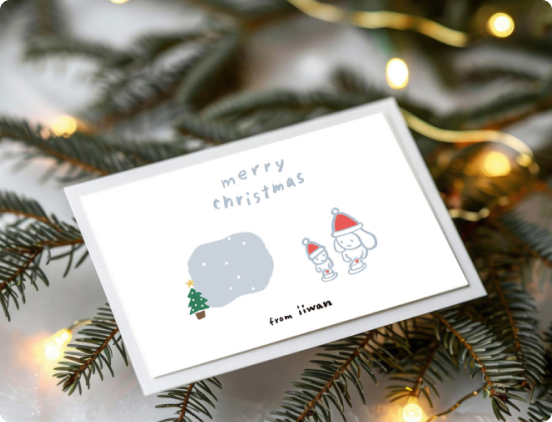 クリスマス限定のメッセージカード